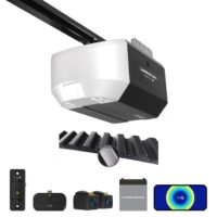 Chamberlain B3000 1/2 HPS myQ Smart Compatible Belt drive Garage Door Opener Wi-Fi Compatibility and Battery Back-Up LED Light