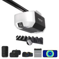 Chamberlain B4310 3/4 HPS Smart Compatible Belt drive Garage Door Opener Wi-Fi Compatibility and Battery Back-Up LED Light and Camera(s)