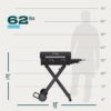 Charbroil 463711223 22 inch Performance Griddle 350-Sq. in Black Portable Liquid propane Grill