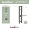 ClosetMaid 10000-02654 BrightWood 4-ft to 9-ft W Tower system Ash Solid Shelving Wood Closet System