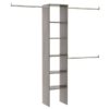 ClosetMaid 10000-02654 BrightWood 4-ft to 9-ft W Tower system Ash Solid Shelving Wood Closet System