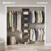 ClosetMaid 10000-02654 BrightWood 4-ft to 9-ft W Tower system Ash Solid Shelving Wood Closet System