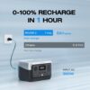 EF ECOFLOW Portable Power Station RIVER 2, 256Wh LiFePO4 Battery/ 1 Hour Fast Charging, 2 Up to 600W AC Outlets, Solar Generator (Solar Panel Optional) for Outdoor Camping/RVs/Home Use