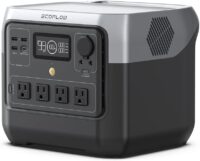 EF ECOFLOW Portable Power Station RIVER 2 Pro, 768Wh LiFePO4 Battery, 70 Min Fast Charging, 4X800W (X-Boost 1600W) AC Outlets, Solar Generator for Outdoor Camping/RVs/Home Use Black