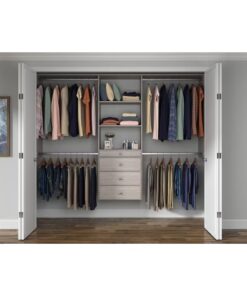 Easy Track OK7272-CG Reach-in Tower system Weathered Grey Solid Shelving Wood Closet System