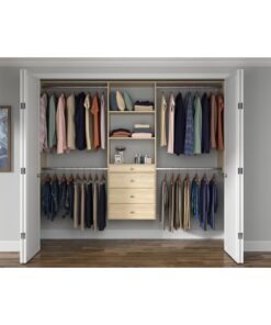 Easy Track OK7272-MJ Reach-in Tower system Honey Blonde Solid Shelving Wood Closet System