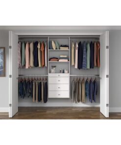 Easy Track OK7272 Reach-in Tower system White Solid Shelving Wood Closet System
