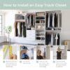 Easy Track OK7272-T Reach-in Tower system Truffle Solid Shelving Wood Closet System