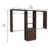 Easy Track OK7272-T Reach-in Tower system Truffle Solid Shelving Wood Closet System