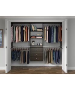 Easy Track OK7272-T Reach-in Tower system Truffle Solid Shelving Wood Closet System
