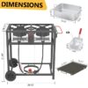 FIRE RIOT Double Deep fryer Portable griddle Combo 2 -Burner Liquid propane Flat Top Grill FIRE RIOT Double Deep fryer Portable griddle Combo 2 -Burner Liquid propane Flat Top Grill