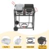 FIRE RIOT Double Deep fryer Portable griddle Combo 2 -Burner Liquid propane Flat Top Grill FIRE RIOT Double Deep fryer Portable griddle Combo 2 -Burner Liquid propane Flat Top Grill