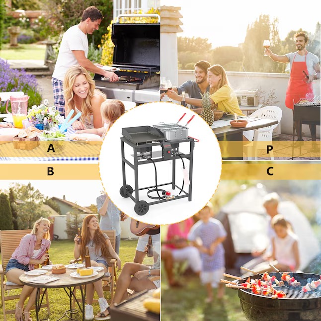 FIRE RIOT Double Deep fryer Portable griddle Combo 2 -Burner Liquid propane Flat Top Grill78_11zon FIRE RIOT Double Deep fryer Portable griddle Combo 2 -Burner Liquid propane Flat Top Grill