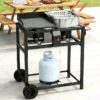 FIRE RIOT Double Deep fryer Portable griddle Combo 2 -Burner Liquid propane Flat Top Grill FIRE RIOT Double Deep fryer Portable griddle Combo 2 -Burner Liquid propane Flat Top Grill
