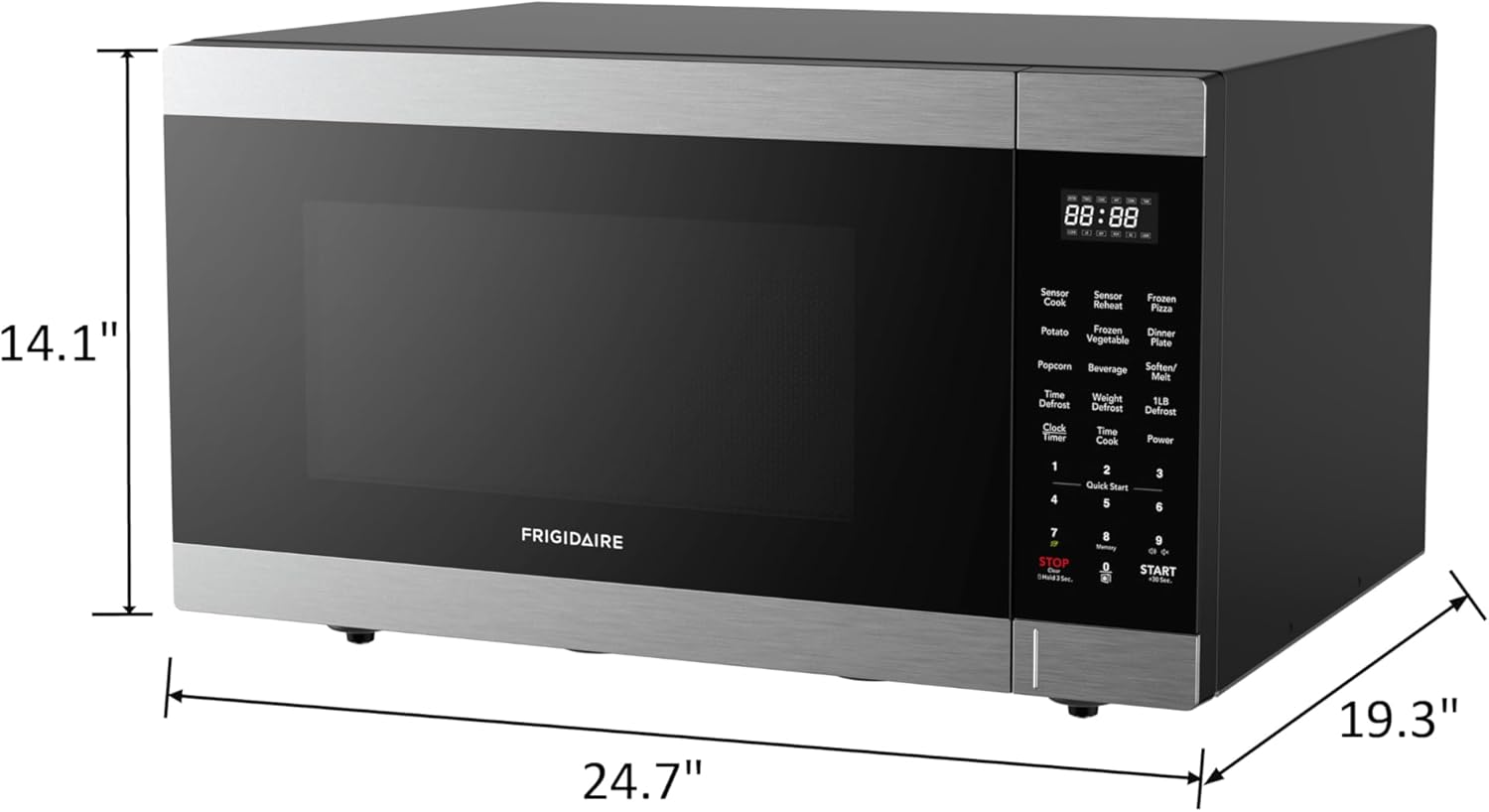 FRIGIDAIRE 2.2 Cu. Ft. Stainless Steel Microwave Oven, Multi Function, Programmable, 1,200 Watts48 FRIGIDAIRE 2.2 Cu. Ft. Stainless Steel Microwave Oven, Multi Function, Programmable, 1,200 Watts