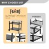 Feasto 734401B Black Steel Grill cart