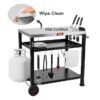 Feasto 734401B Black Steel Grill cart
