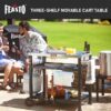 Feasto 734401B Black Steel Grill cart