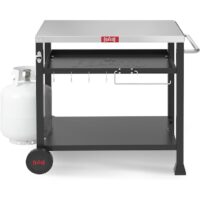 Feasto 734401B Black Steel Grill cart
