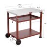 Feasto 734402C Grill Table Coffee Steel Grill cart