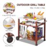 Feasto 734402C Grill Table Coffee Steel Grill cart