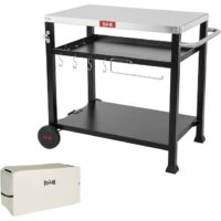 Feasto B2BAP50-734401B Grill Cart Black+Cover Steel Grill cart