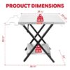 Feasto B2BFD2430S Grill Table Stainless Steel Steel Folding Pizza oven table