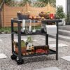 Feasto B2BST3201B Stainless Steel Steel Grill cart