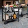 Feasto B2BST3201B Stainless Steel Steel Grill cart