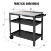 Feasto B2BST3201B Stainless Steel Steel Grill cart