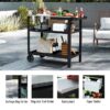 Feasto B2BST3201B Stainless Steel Steel Grill cart