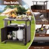 Feasto ST3204C Brown Steel Grill cart