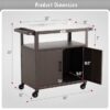 Feasto ST3204C Brown Steel Grill cart