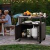 Feasto ST3204C Brown Steel Grill cart