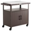 Feasto ST3204C Brown Steel Grill cart