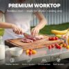 Feasto WT2433 Outdoor Kitchen Black Steel Folding Grill cart