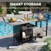 Feasto WT2433 Outdoor Kitchen Black Steel Folding Grill cart