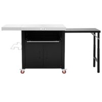 Feasto WT2433 Outdoor Kitchen Black Steel Folding Grill cart