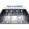 Flame King YSNFM-HT-120DB TableTop Cast Iron Grill Griddle Outdoor Cooking 2 -Burner Liquid propane Flat Top Grill
