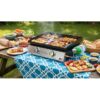 Flame King YSNFM-HT-120DB TableTop Cast Iron Grill Griddle Outdoor Cooking 2 -Burner Liquid propane Flat Top Grill