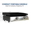 Flame King YSNFM-HT-120DB TableTop Cast Iron Grill Griddle Outdoor Cooking 2 -Burner Liquid propane Flat Top Grill