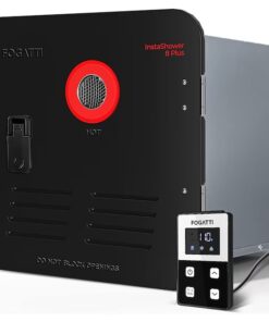 Fogatti FS08B1SBD Rv Tankless Water Heater, 2.9-GPM, Gen 2, with Black Door and Remote Controller, 55,000-BTU, Instashower 8 Plus, Best High Altitude Performance