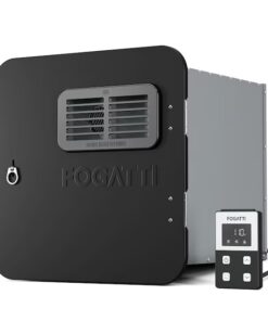 Fogatti FS10B1SN-BS RV Tankless Water Heater InstaShower Ultra, 66,000 BTU, 0.5-3.9 GPM, with Black Door Mixing Tank, 2-Year Warranty