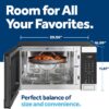 GE 4-in-1 Countertop Microwave Oven, 1.0 Cu Ft, 1050W Convection Microwave with Air Fry & Broil, Compact and Quiet, Stainless Steel, Ideal for Apartments, Dorms & Offices, GCST10A1WSS