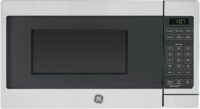 GE Compact Countertop Microwave Oven, 0.7 Cubic Ft., 700-watt Capacity, 6 Auto Cooking Settings, Child-Lock Technology, Dorm Room or Apartment, Stainless Steel