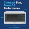 GE Compact Countertop Microwave Oven, 0.7 Cubic Ft., 700-watt Capacity, 6 Auto Cooking Settings, Child-Lock Technology, Dorm Room or Apartment, Stainless Steel GE Compact Countertop Microwave Oven, 0.7 Cubic Ft., 700-watt Capacity, 6 Auto Cooking Settings, Child-Lock Technology, Dorm Room or Apartment, Stainless Steel