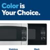 GE Countertop Microwave Oven, 1,200-watt Capacity, 2.0 Cubic Ft., 8 Auto Setting Cooking Settings, Child-Lock Technology, Kitchen Essentials for the Countertop, Dorm Room or Apartment, Black