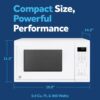 GE Countertop Microwave Oven, Compact 0.9 Cubic Ft., 900-watt Capacity, 7 Auto Cooking Settings, Child-Lock Technology, Kitchen Essentials for The Countertop, Dorm Room or Apartment, White