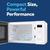 GE Countertop Microwave Oven, Compact 0.9 Cubic Ft., 900-watt Capacity, 7 Auto Cooking Settings, Child-Lock Technology, Kitchen Essentials for The Countertop, Dorm Room or Apartment, White