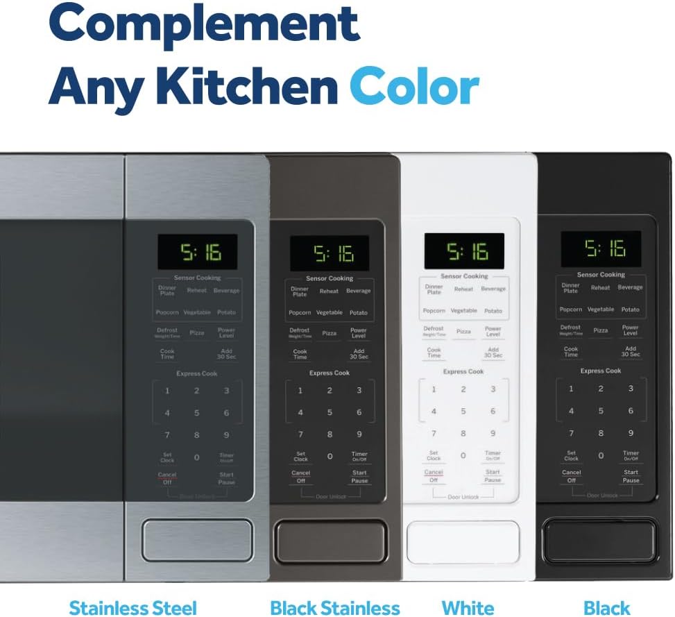 GE GCST16S1WBB Microwave Oven, 1,150-watt 8 Auto Cooking Settings, Child-Lock Technology, Kitchen Essentials for The Countertop, Dorm Room or Apartment, 1.6 Cu. Ft, Black98 GE GCST16S1WBB Microwave Oven, 1,150-watt 8 Auto Cooking Settings, Child-Lock Technology, Kitchen Essentials for The Countertop, Dorm Room or Apartment, 1.6 Cu. Ft, Black